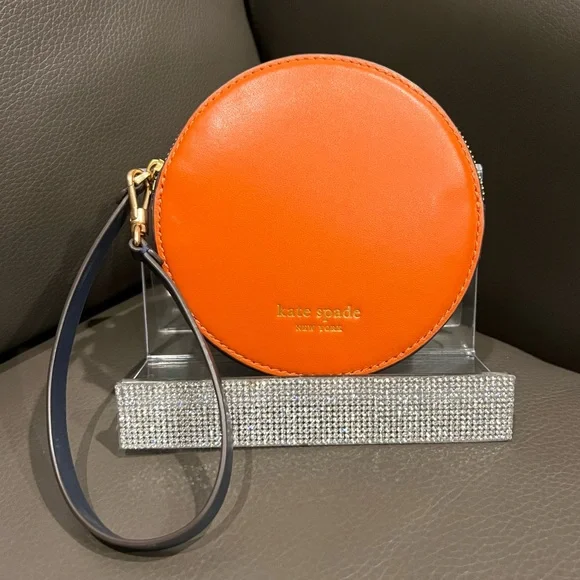 Kate Spade Vibrant Orange Circle Wristlet - Picture 1 of 6